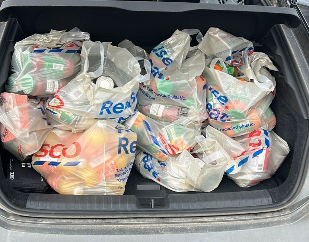 Team Tesco Boot Photo of the food donation